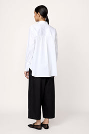 White Museo Poplin Button Down Shirt