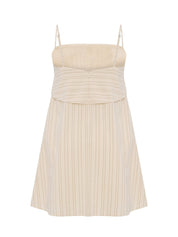 The Handloom Oatmeal Stripe Mini Dress
