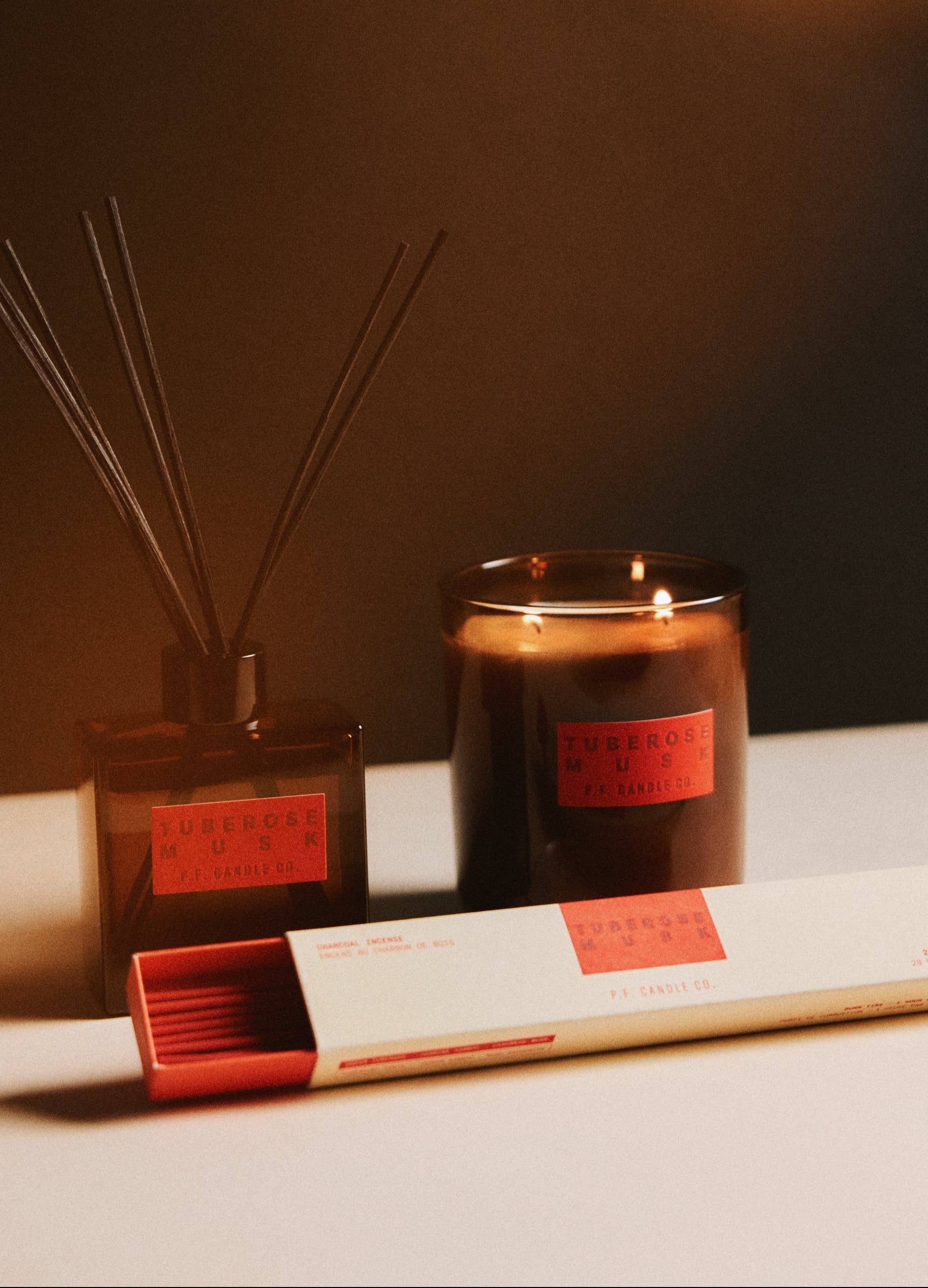 P.F. Candle Co. Tuberose Musk HI-FI Candle
