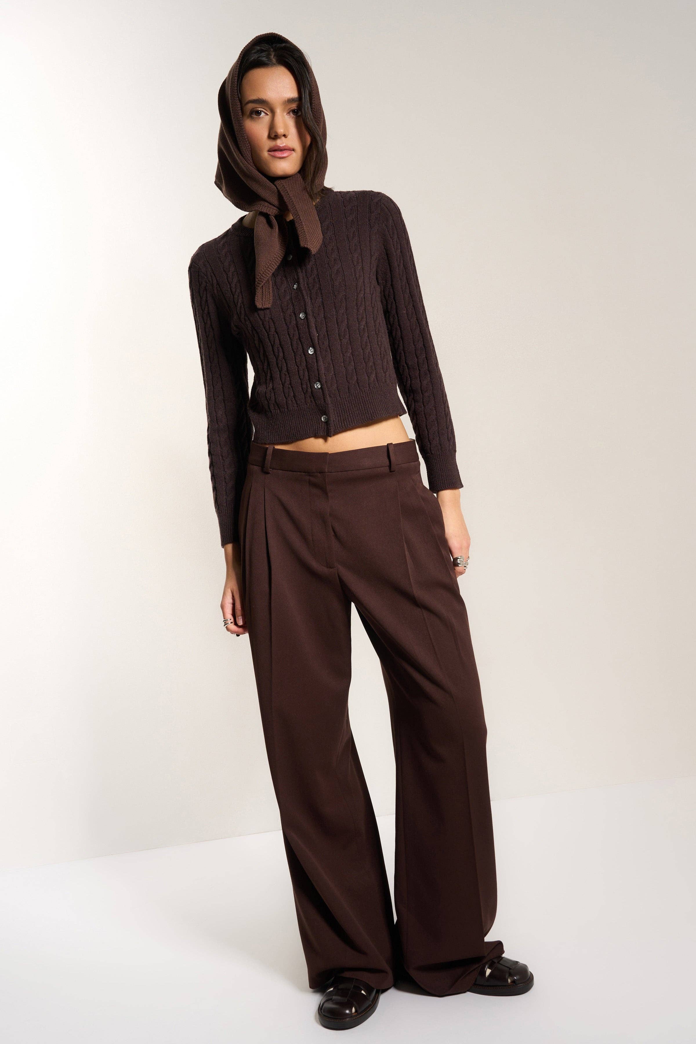 Chocolate Handkerchief Scarf