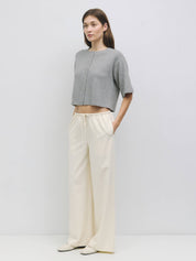 Brushed Heather Grey Stacey Cardigan