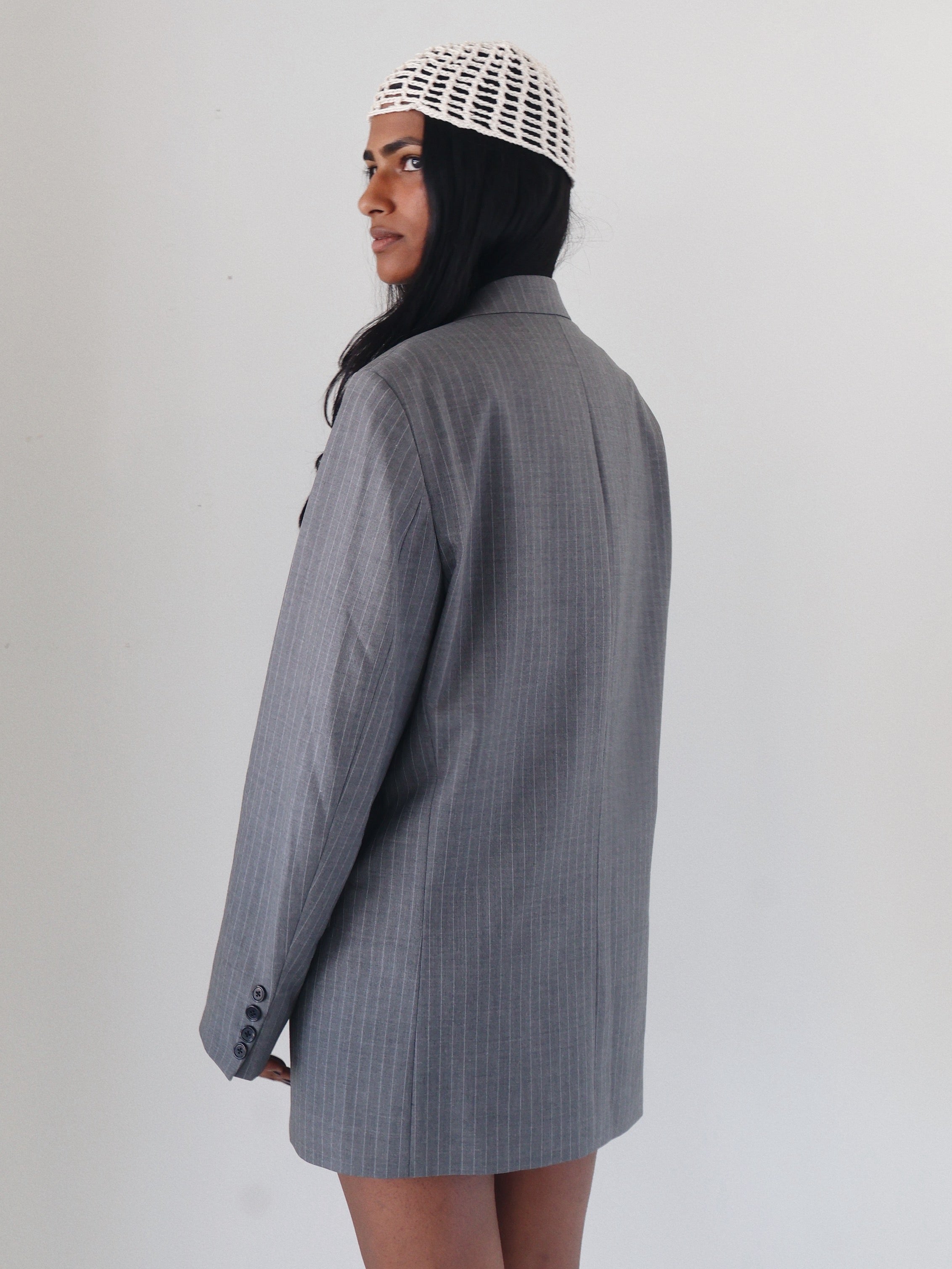 Vintage Grey Pinstripe Ralph Lauren Blazer