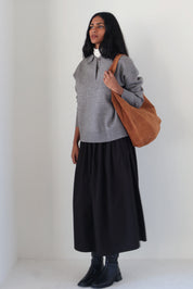 Heather Grey Marlowe Polo Sweater