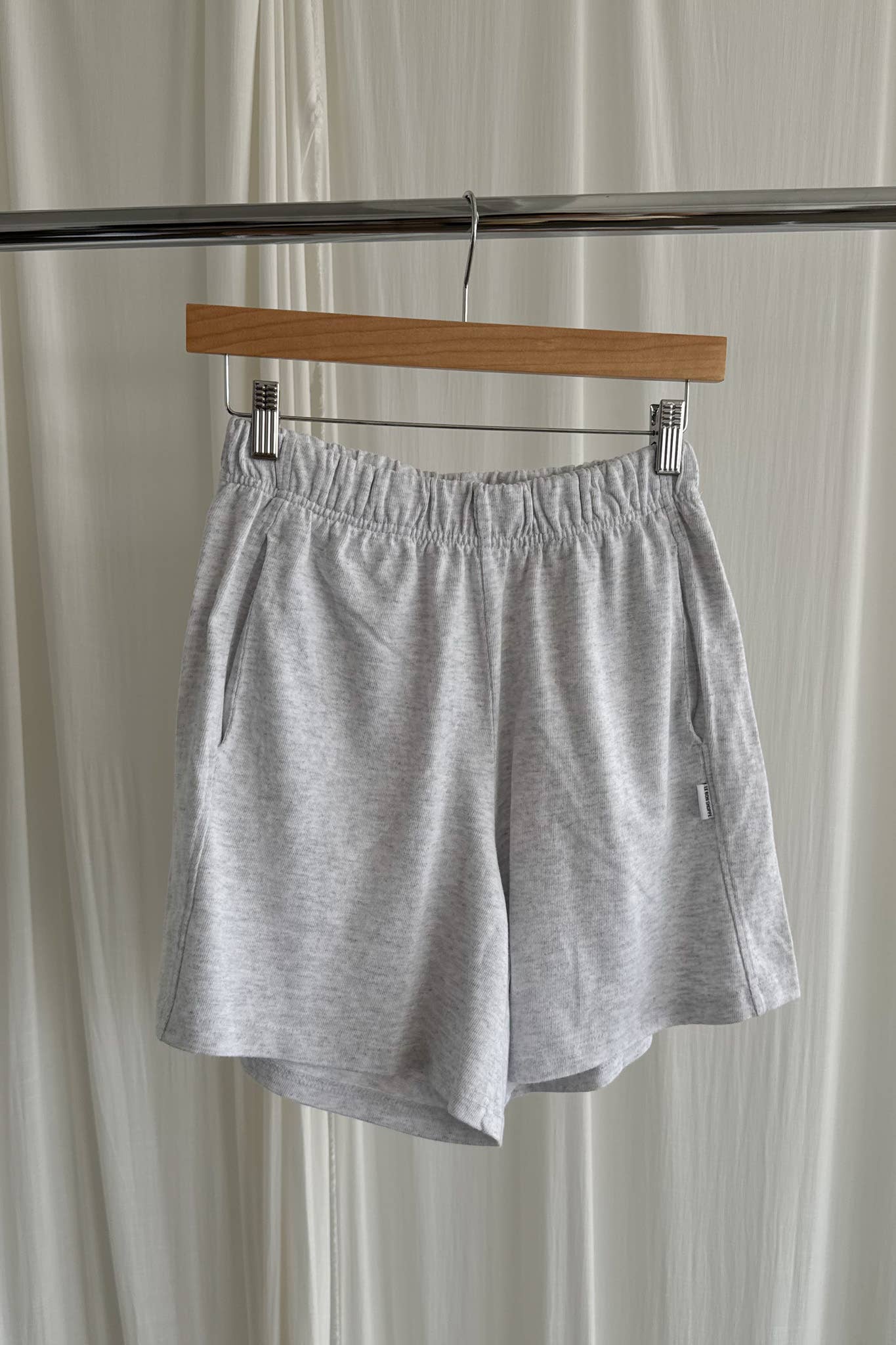 Le Bon Shoppe Flared Basketball Shorts in Icy Grey