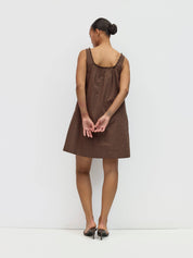 Brown Plaid Gabby Mini Dress