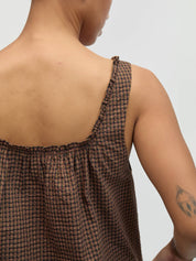 Brown Plaid Gabby Mini Dress
