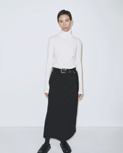 Mijeong Park White Roll Neck Jersey Top