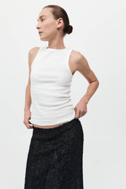 St. Agni White Organic Cotton Bateau Tank