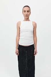 St. Agni White Organic Cotton Bateau Tank