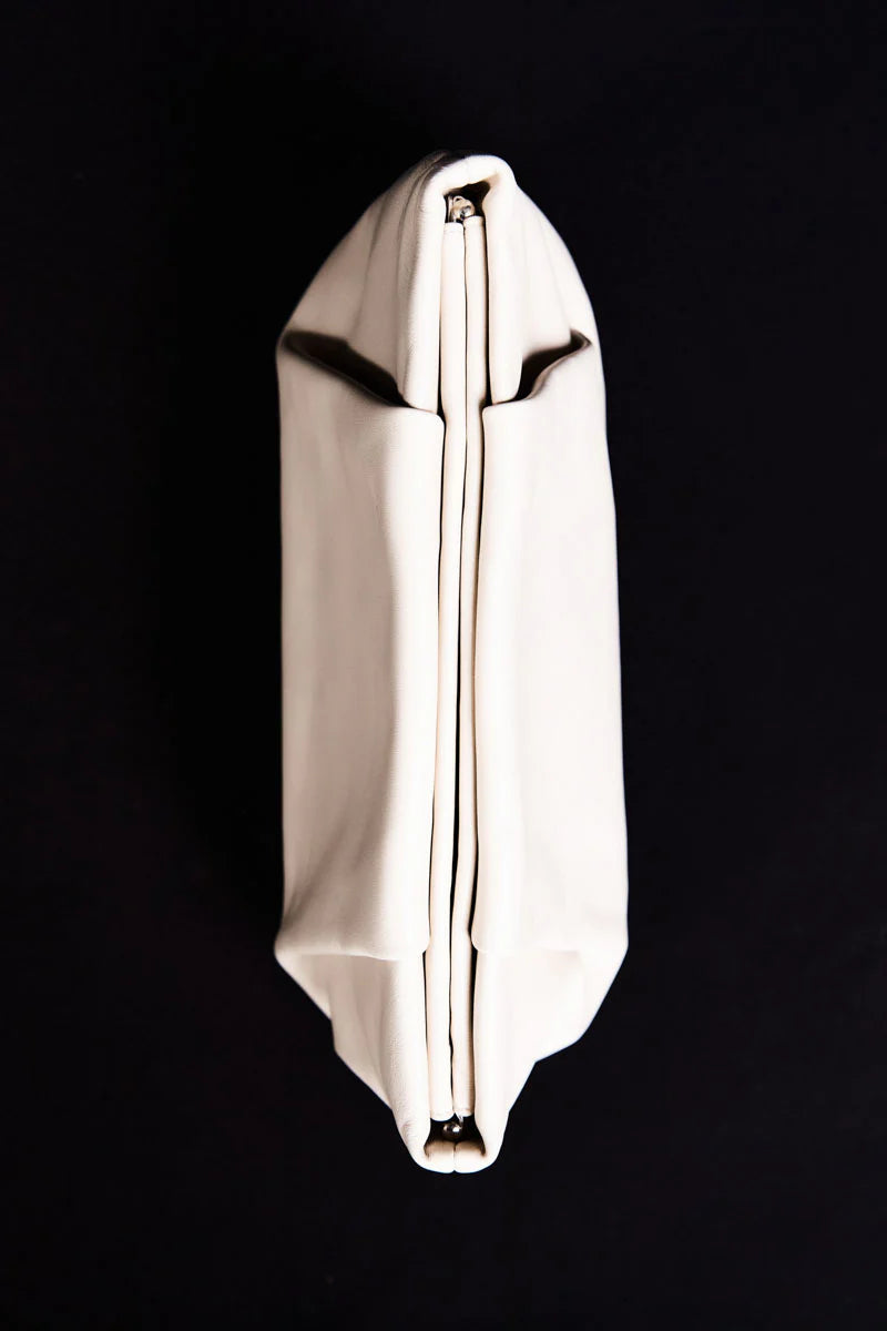 St. Agni Cream Soft Tuck Clutch