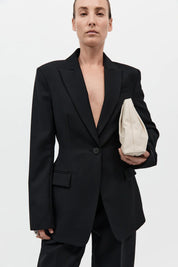 St. Agni Cream Soft Tuck Clutch