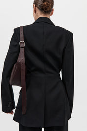 St. Agni Bordeaux Adjustable Crescent Bag