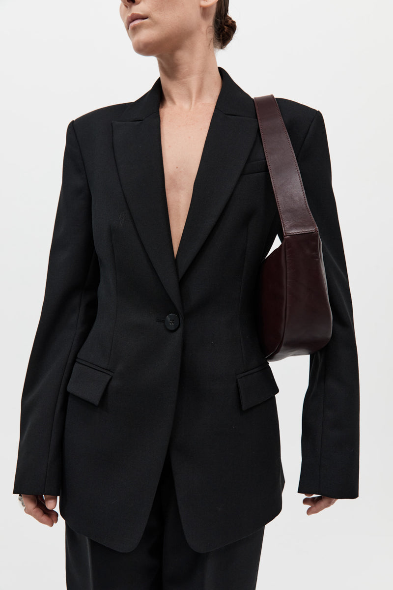 St. Agni Bordeaux Adjustable Crescent Bag