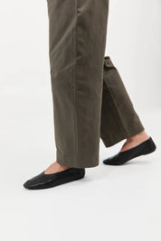 St. Agni Black Soft Glove Ballet Flat