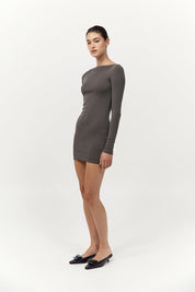 St. Agni Khaki Organic Cotton Bateau Dress