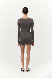 St. Agni Khaki Organic Cotton Bateau Dress