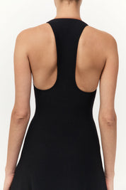 St. Agni Black Sculpted Knit Dress