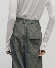 Mijeong Park Gray Wool Wide Leg Pants