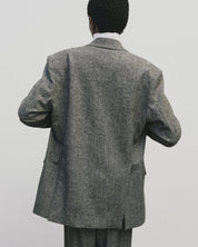 Mijeong Park Gray Wool Oversized  Blazer