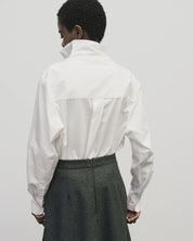 Mijeong Park White Asymmetric Cotton Shirt