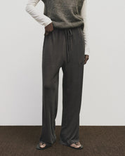 Mijeong Park Charcoal Wool Jersey Pants
