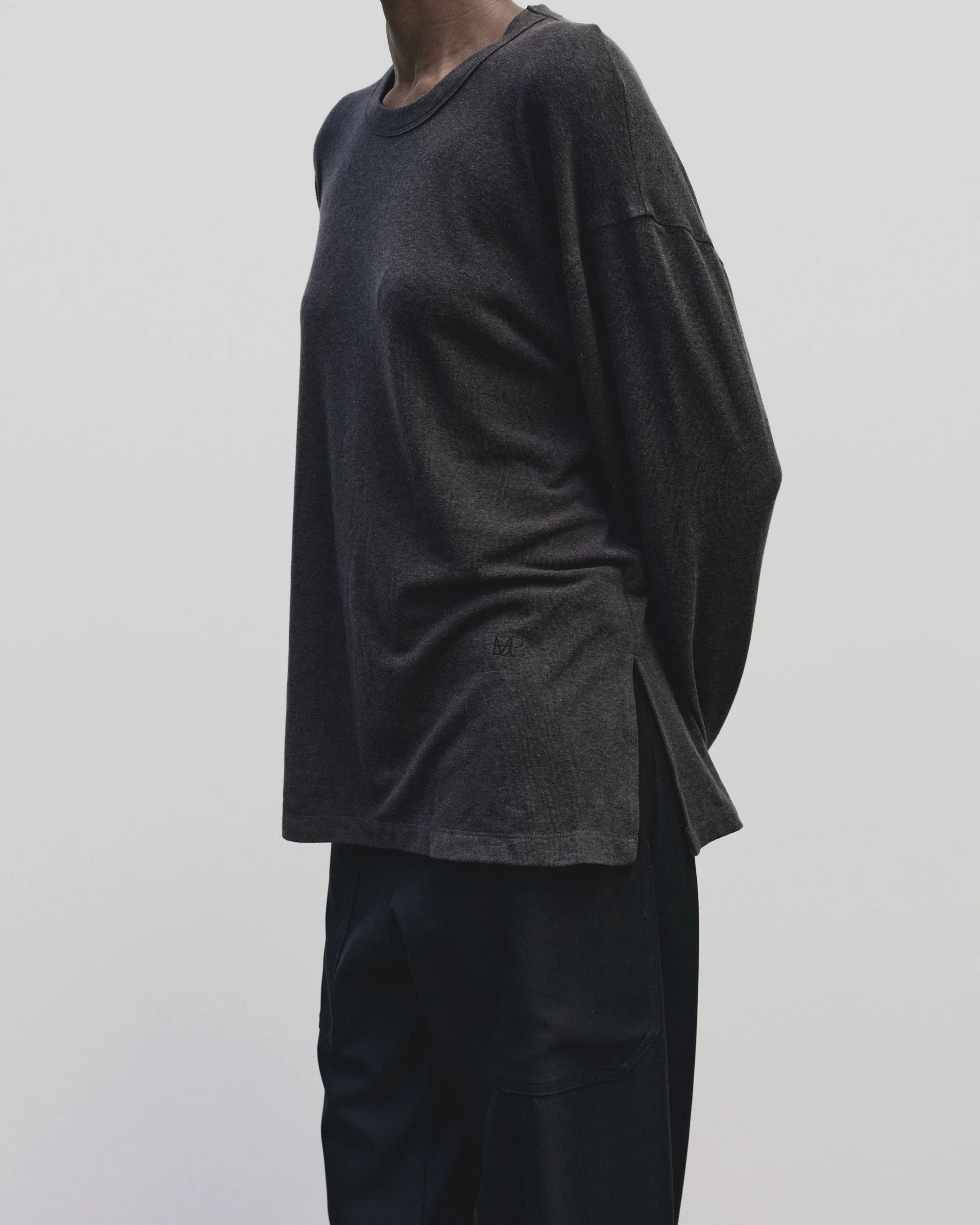 Mijeong Park Charcoal Wool Jersey Shirt