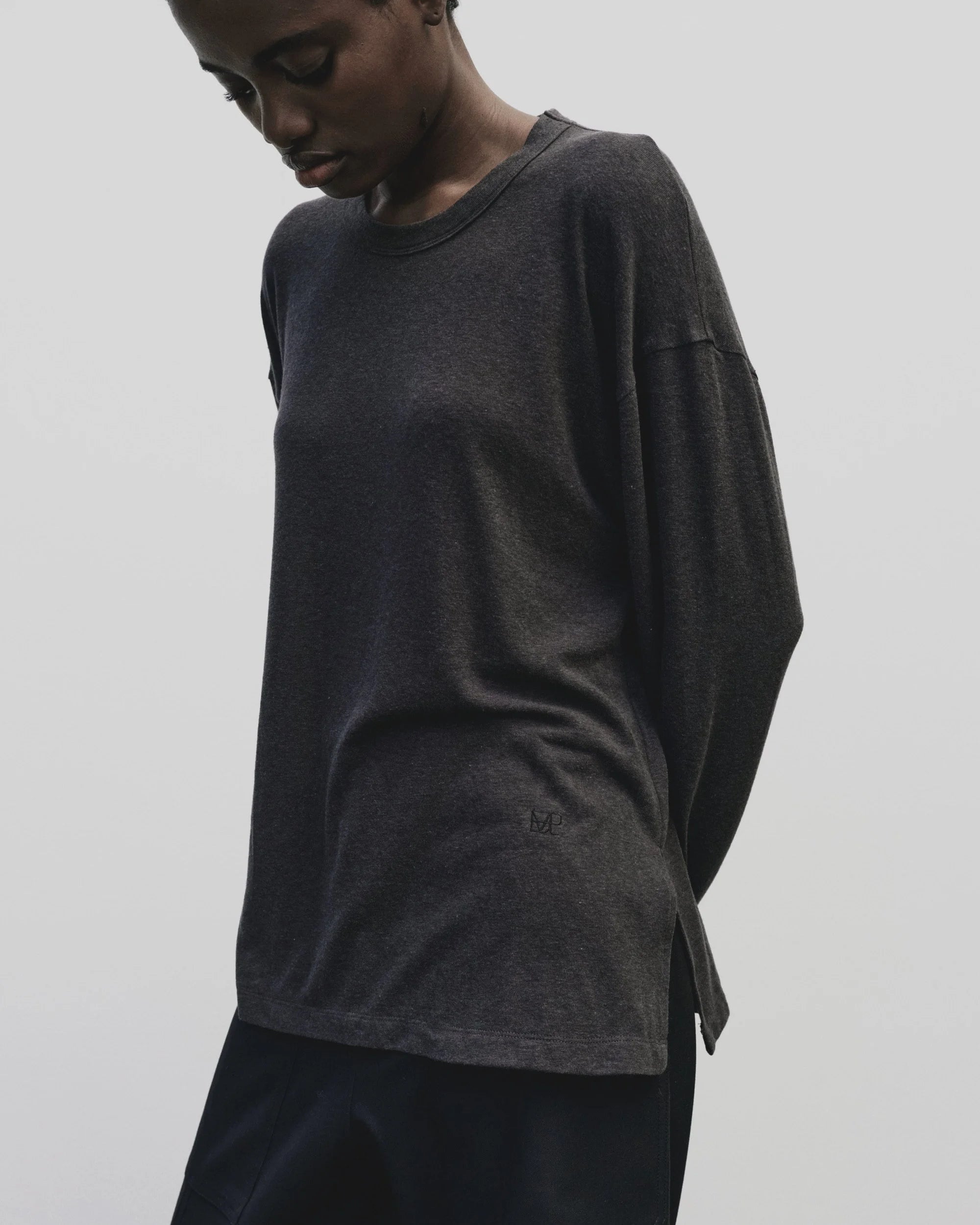 Mijeong Park Charcoal Wool Jersey Shirt