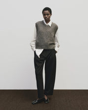 Mijeong Park Black Pleated Barrel Leg Pant