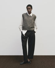 Mijeong Park Heather Brown Wool Sweater Vest