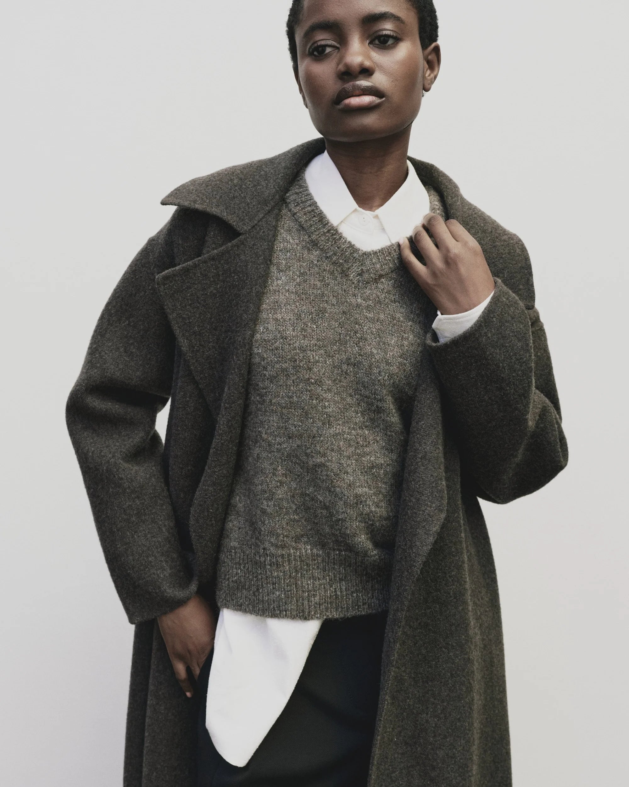 Mijeong Park Brown Belted Wool Coat