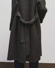 Mijeong Park Brown Belted Wool Coat