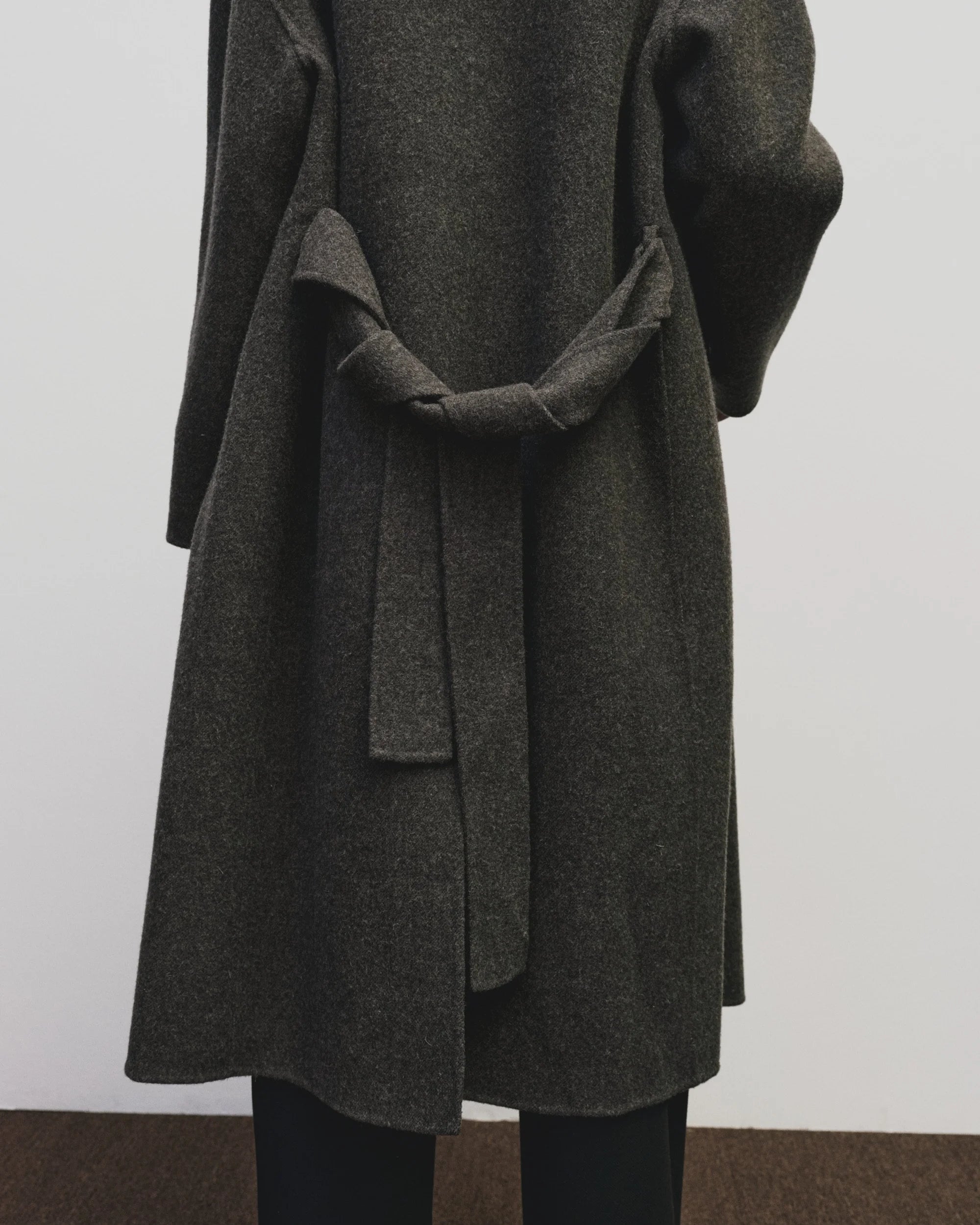 Mijeong Park Brown Belted Wool Coat