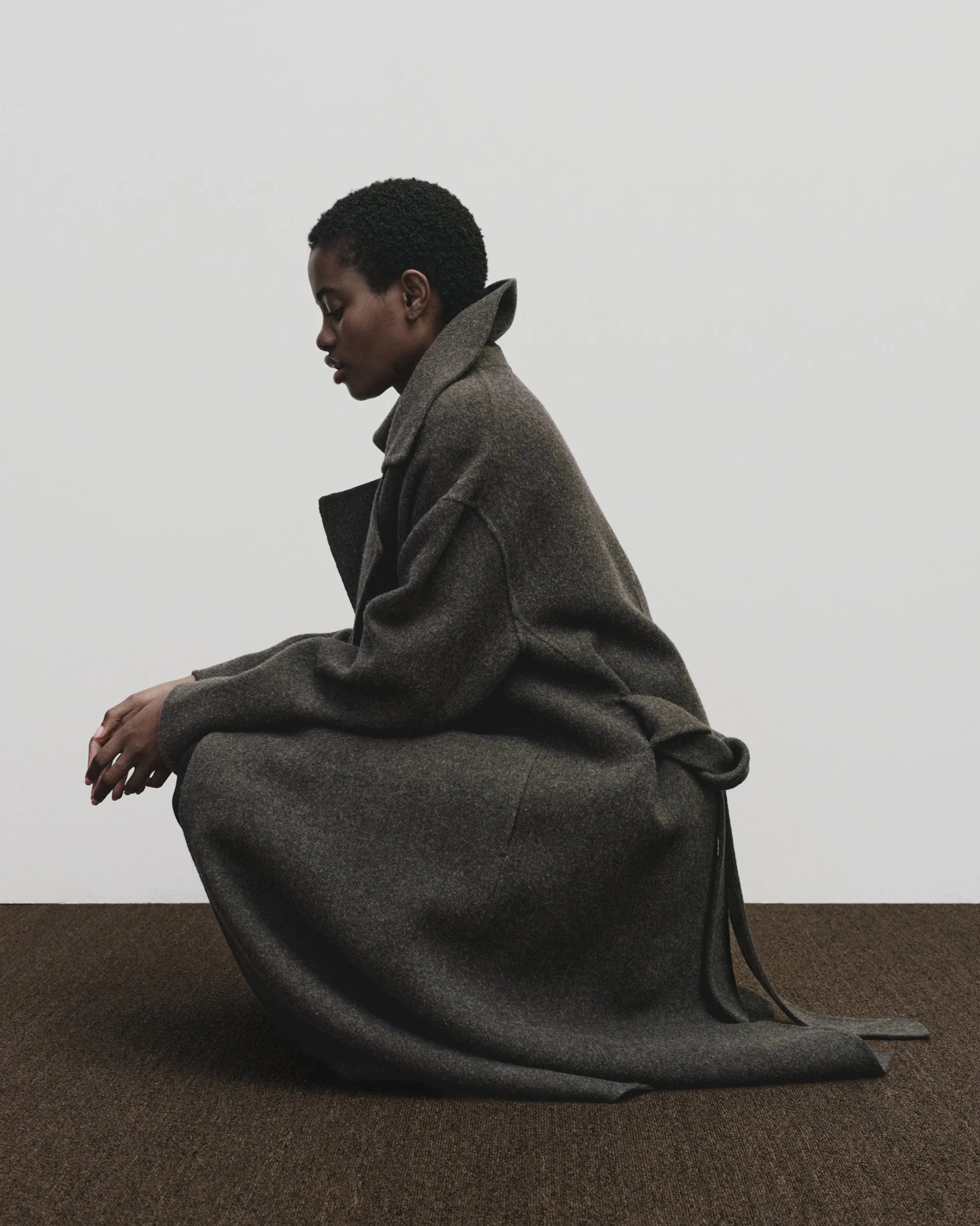 Mijeong Park Brown Belted Wool Coat