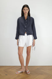 Deiji Studios Ink Linen Hem Shirt