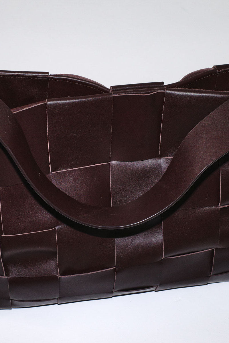 St. Agni Chocolate Woven Large Tote