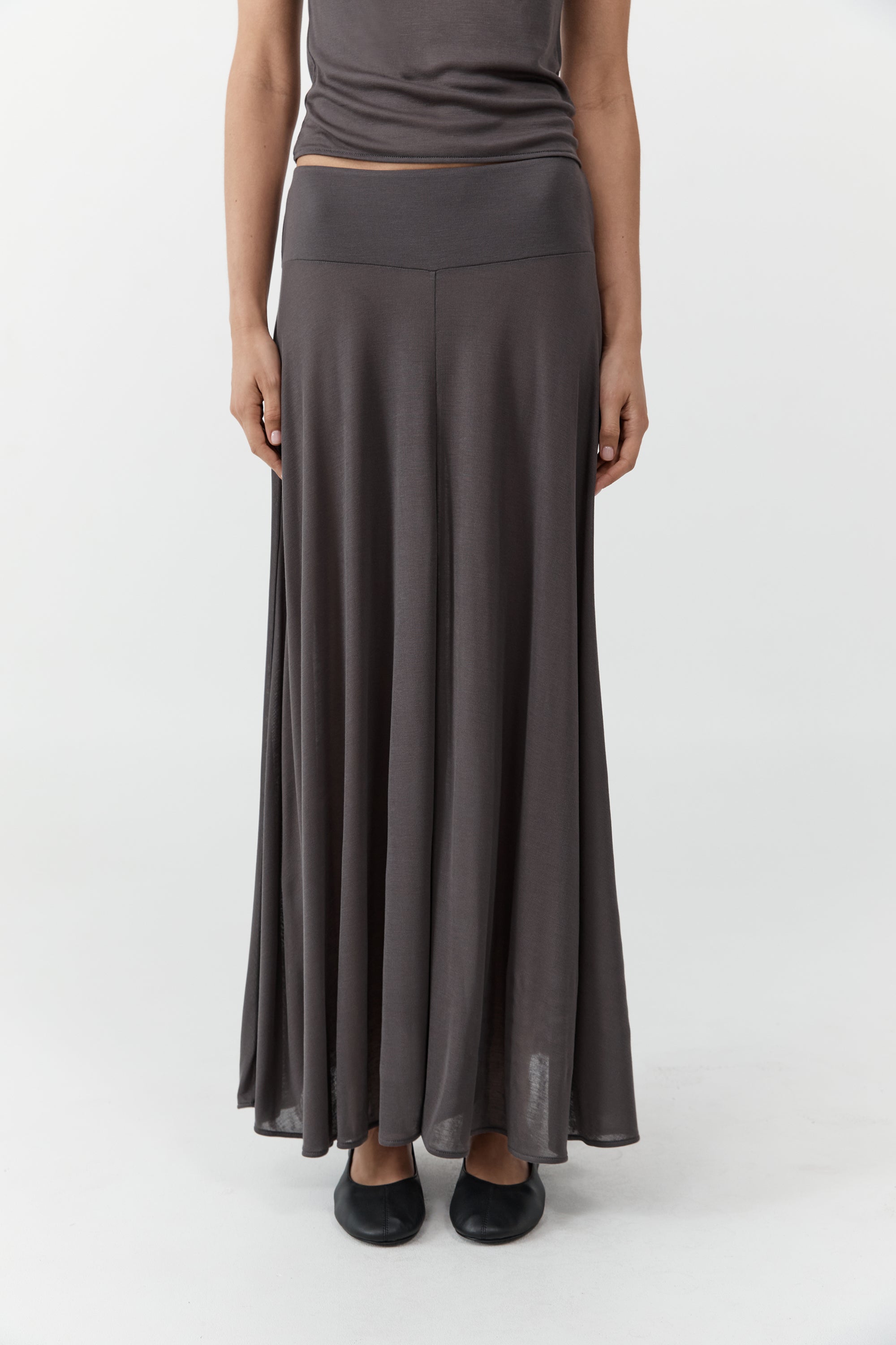 St. Agni Soot Fluid Jersey Skirt