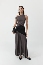 St. Agni Soot Fluid Jersey Skirt