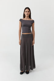 St. Agni Soot Fluid Jersey Skirt
