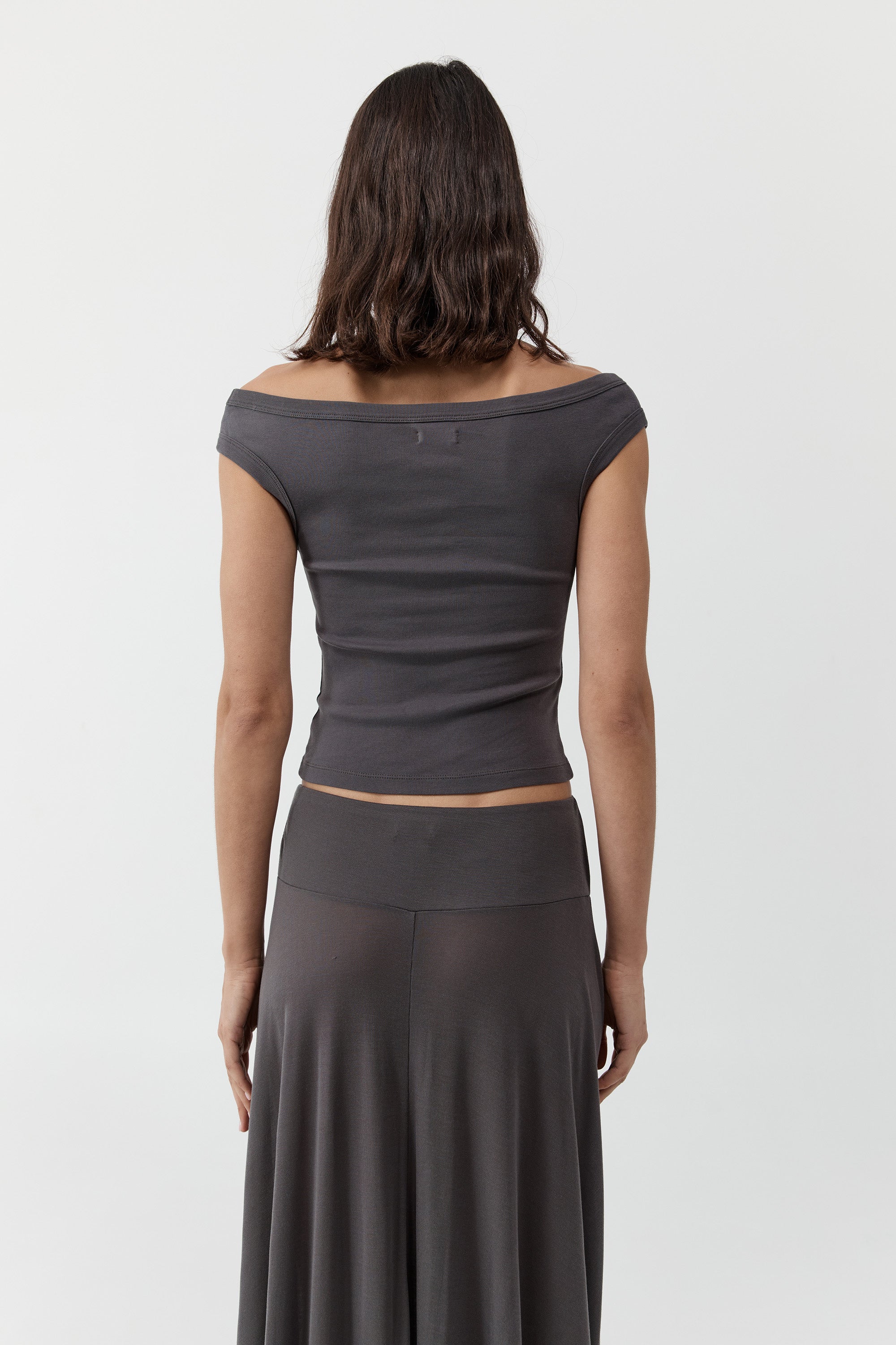 St. Agni Soot Organic Cotton Off Shoulder Top