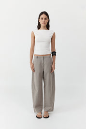 St. Agni White Organic Cotton Ballerina Top