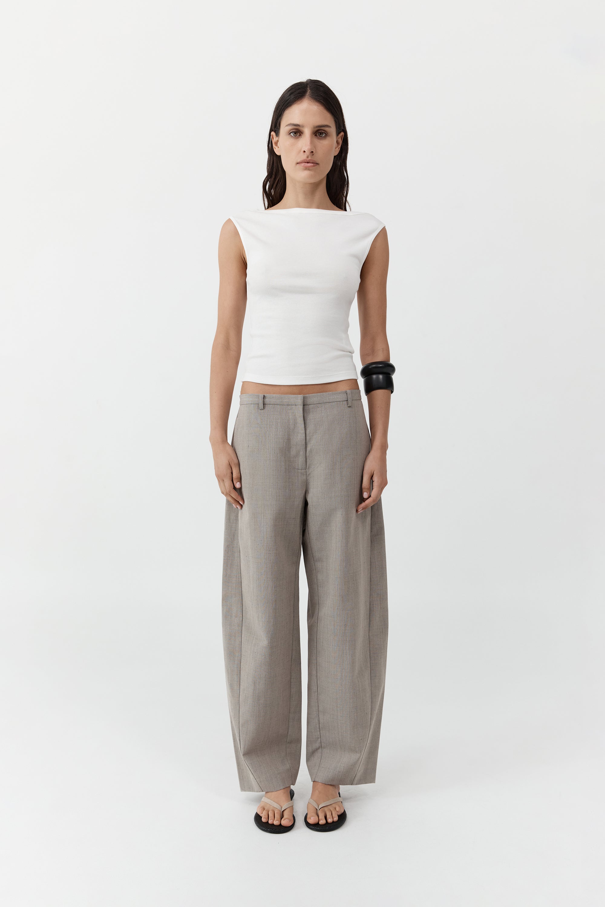 St. Agni White Organic Cotton Ballerina Top