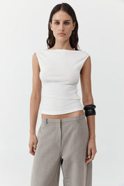 St. Agni White Organic Cotton Ballerina Top