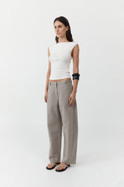 St. Agni White Organic Cotton Ballerina Top