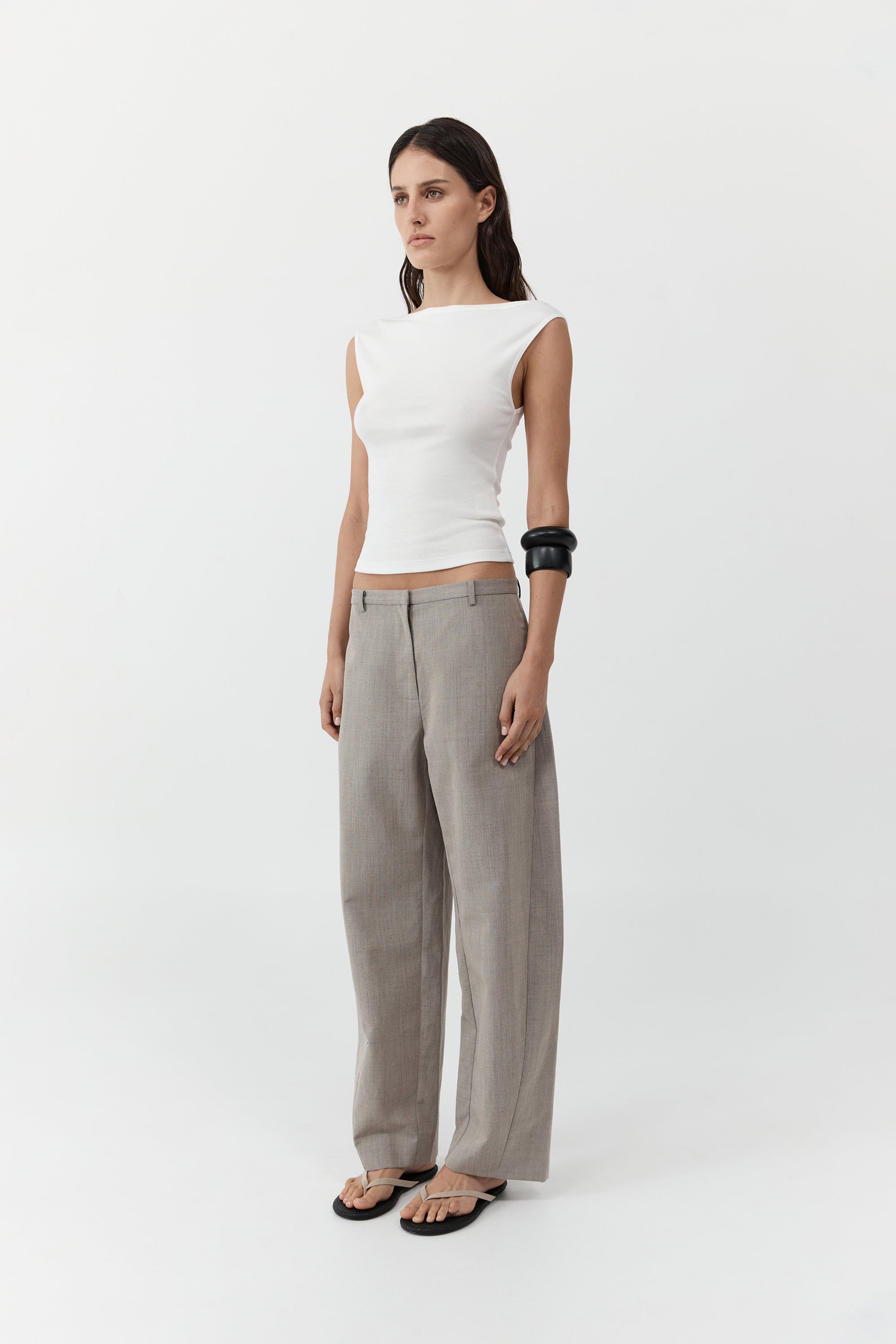 St. Agni White Organic Cotton Ballerina Top