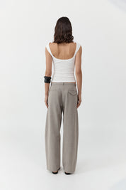 St. Agni White Organic Cotton Ballerina Top