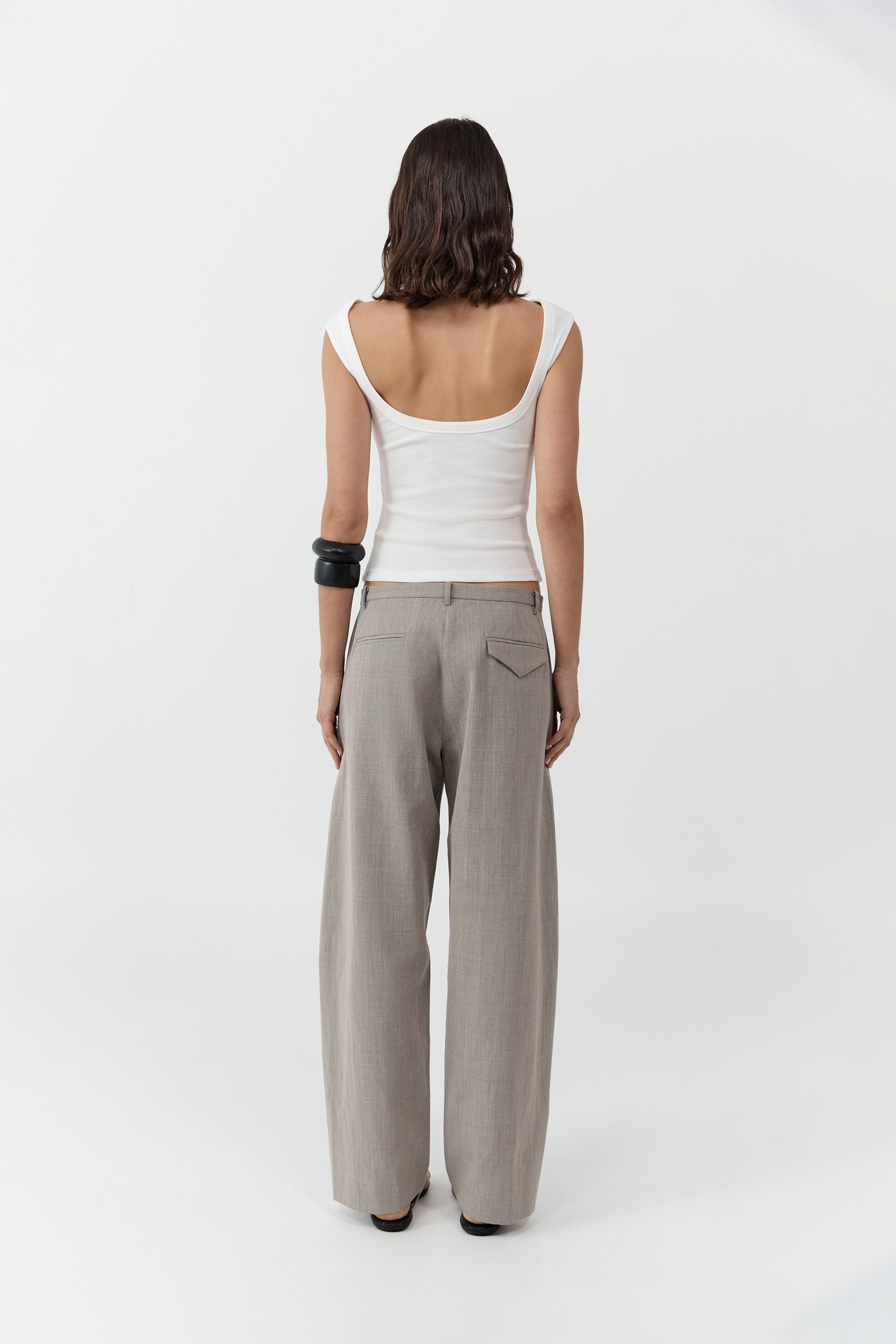 St. Agni White Organic Cotton Ballerina Top