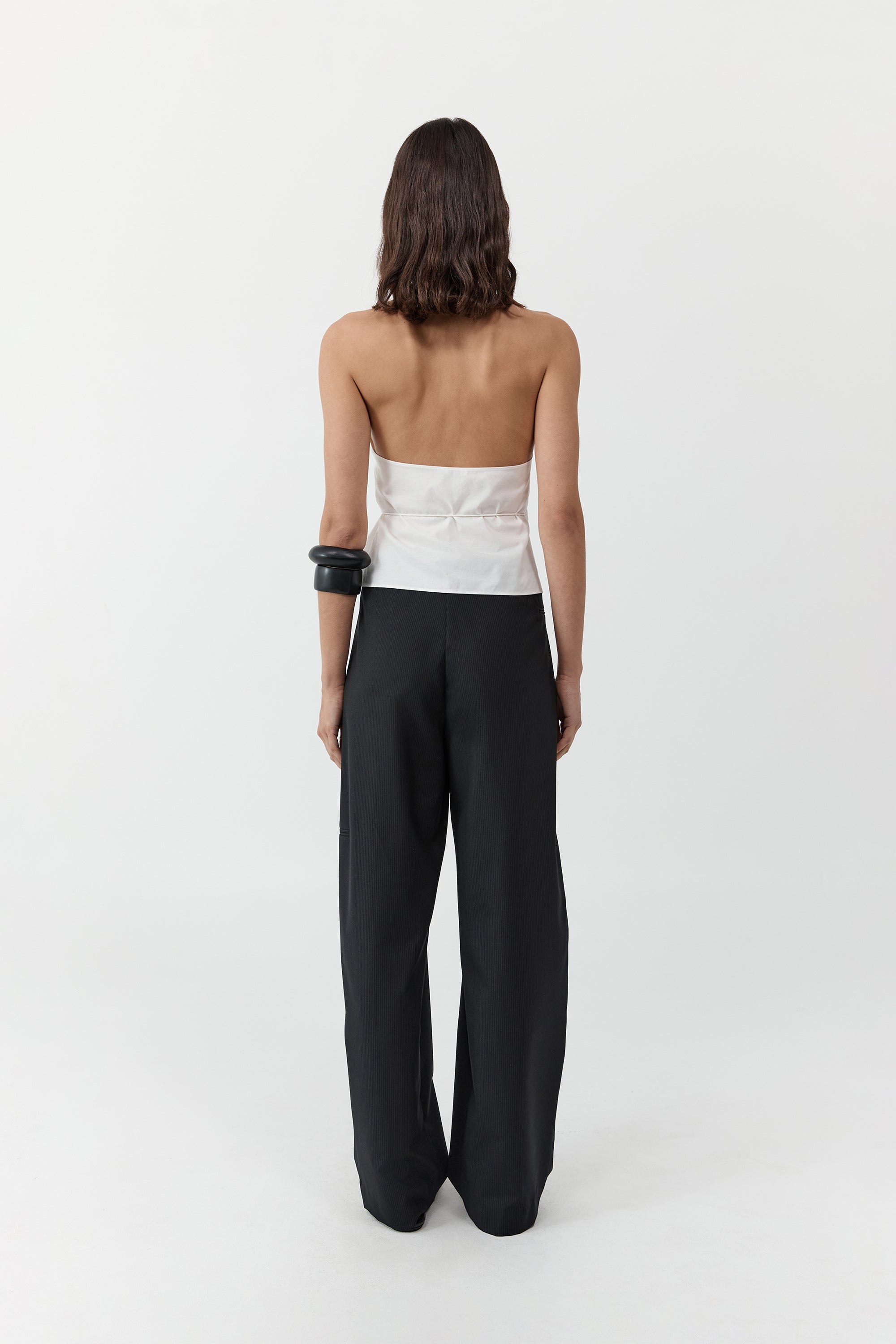 St. Agni White Oxford Wrap Top
