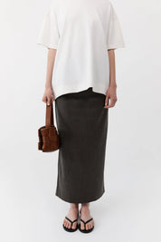 St. Agni Chestnut Woven Envelope Slim Tote