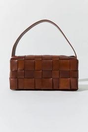St. Agni Chestnut Woven Envelope Slim Tote