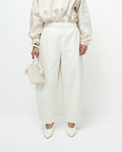 Mijeong Park Cream Cropped Balloon Pants